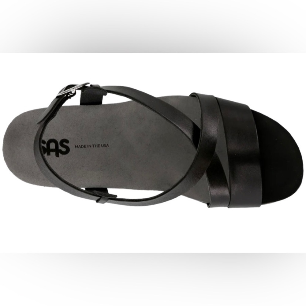 SAS Nouveau Black Leather Open Toe Casual Slingback Sandal-Women’s Sz 10.5M-NWOB - Picture 4 of 16